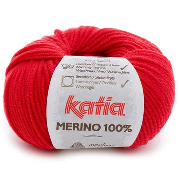Katia Concept Merino 100% - 04 rood - Wol Garen, Ophalen of Verzenden, Nieuw