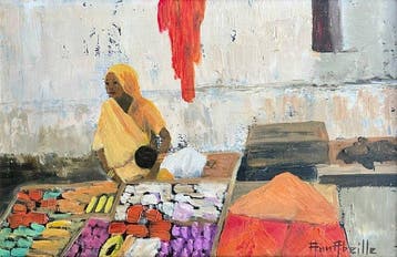 Ann Abeille (XX) - Scène de marché oriental