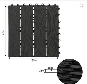 Set 11 WPC Terrasplanken 30×30 cm Waterbestendig 1 m² Tuin, Verzenden, Nieuw