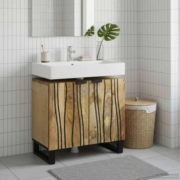 vidaXL Badkamertenk te kast Bruin 62 x 33 x 58 cm Bewerkt, Verzenden, Nieuw
