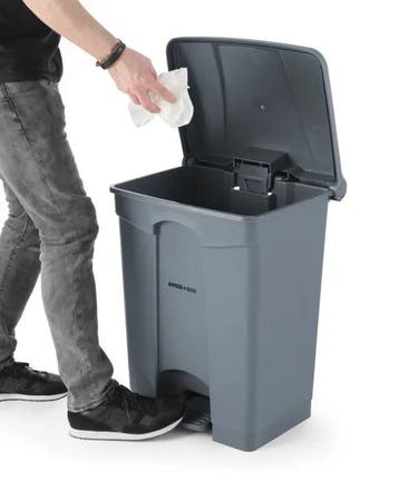 Kunststof Pedaalemmer | grijs | 68 liter | 2 formaten, Verzenden, Nieuw in verpakking