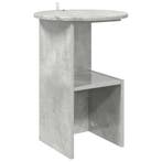 vidaXL Bijzettafel Betongrijs Ø 39,5 x 55 cm Bewerkt hout, Verzenden, Nieuw, Overige houtsoorten, 50 tot 75 cm