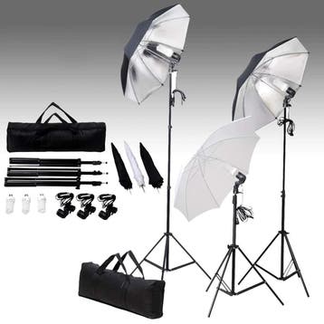 vidaXL Fotostudioset met verlichtingsset en achtergrond, Verzenden, Nieuw