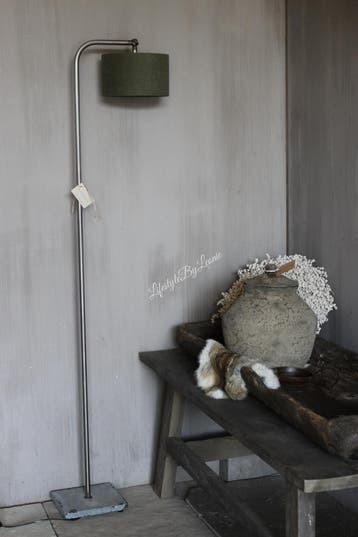 Aura Peeperkorn vloerlamp boog met hardstenen voet 130cm, Ophalen of Verzenden, Nieuw
