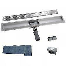 douchegoot douchedrain zwart en rvs 30 40 50 60 70 80 90 cm, Verzenden, Nieuw, Overige typen