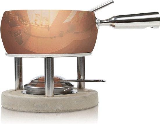 2dekans | Boska Fondueset Koper - Kaas fondue - voor 1300, Witgoed en Apparatuur, Gourmetstellen, Zo goed als nieuw, Ophalen of Verzenden