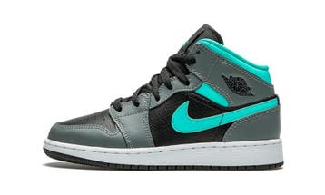 Jordan 1 Mid Grey Aqua (GS), Nieuw