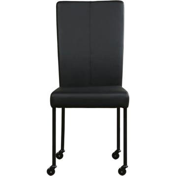 Leren eetkamerstoel Deal - Hermes Nero (zwart) - Poten, Huis en Inrichting, Stoelen, Nieuw, Leer, Ophalen of Verzenden, Eén