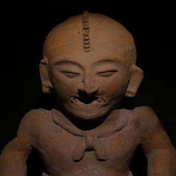 Veracruz, Terracotta Figuur. 34,5 cm hoog. Spaanse