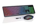 Veiling - Wireless Keyboard and Mouse Set, Rainbow Backlight, Gebruikt