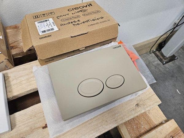 Creavit Bedieningspaneel - ovale knoppen - mat cappuccino, Doe-het-zelf en Verbouw, Sanitair, Bad, Nieuw, Ophalen of Verzenden