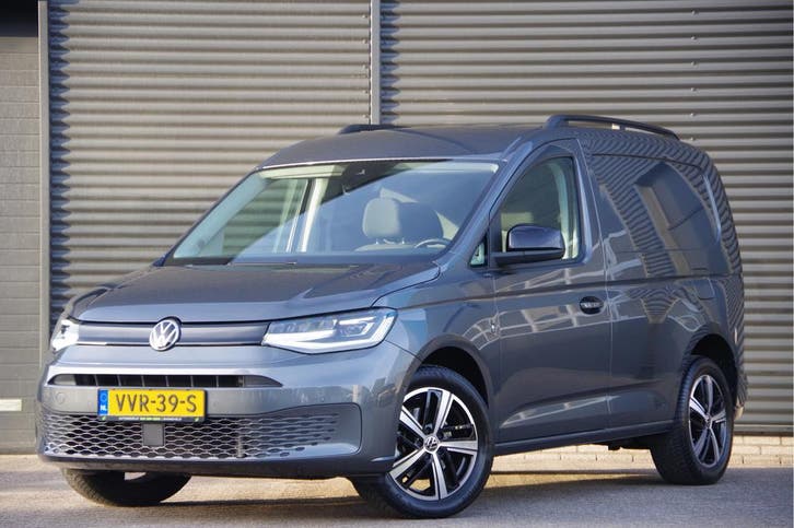 Volkswagen Caddy Cargo 2.0 TDI 122PK AUT. LED, TREKHAAK, STO, Auto's, Bestelauto's, Onderhoudsboekje, Lease, Grijs, Automaat, Zilver of Grijs