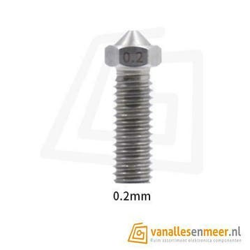 E3D Volcano nozzle RVS 1,75 mm x 0,2 mm, Computers en Software, Verzenden, Nieuw