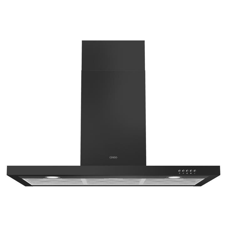 CENDO BMB5090PDZ - Wand Afzuigkap - 90 cm - Zwart - 730 m³/h, Witgoed en Apparatuur, Afzuigkappen, Vrijstaand, 600 tot 800 m³ per uur