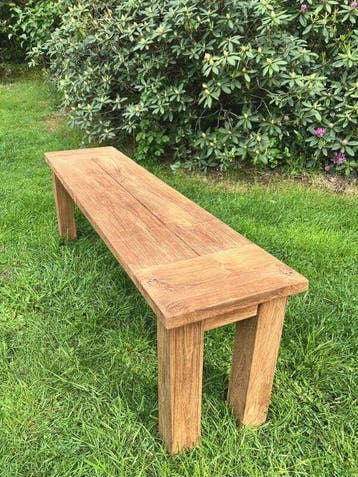 Geborstelde tuintafel bank -  160 cm, Ophalen of Verzenden, Nieuw