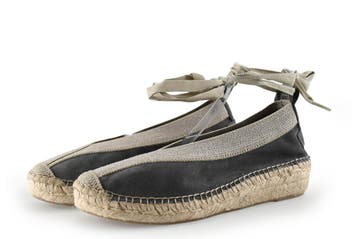 Shabbies Amsterdam Espadrilles in maat 39 Grijs, Shabbies Amsterdam, Verzenden, Zo goed als nieuw, Grijs