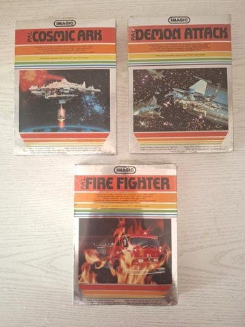 Imagic - 2600 VCS - Cosmic Ark, Demon Attack, Fire Fighter -, Nieuw