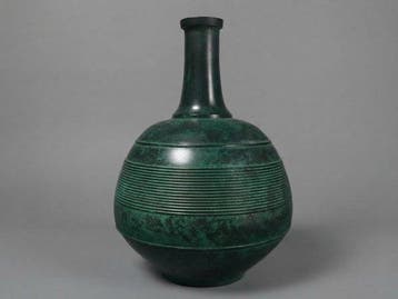Vintage Japanese Studio Bronze Vase by Living National