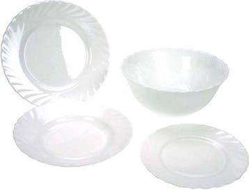 Luminarc Trianon Serviesset - Wit- 6 personen - 19 delig, Verzenden, Nieuw