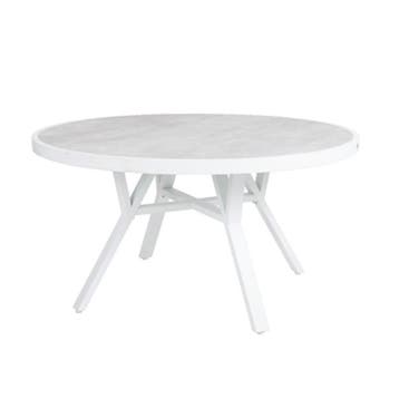 *WOONWINKEL* Brafab Samvaro Betonlook Tuintafel Rond Wit, Verzenden, Nieuw