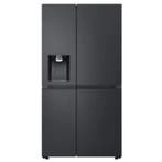 Amerikaanse Koelkast Side By Side Zwart, 200 liter of meer, 60 cm of meer, Refurbished, Met vriesvak