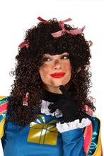 Pietenpruik Bruin Luxe met Roze Strikjes, Verzenden, Nieuw