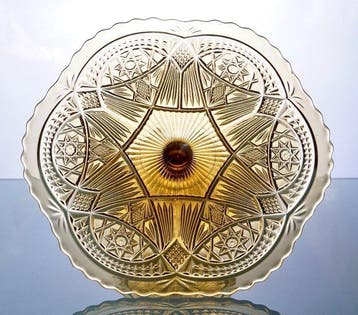 Verreries de Scailmont - Taartschaal - Glas, Antiek en Kunst