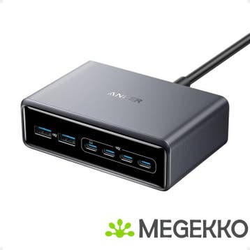 Anker Prime 6-in-1 Snellader 200W 4C/2A Zwart, Verzenden, Nieuw, Anker