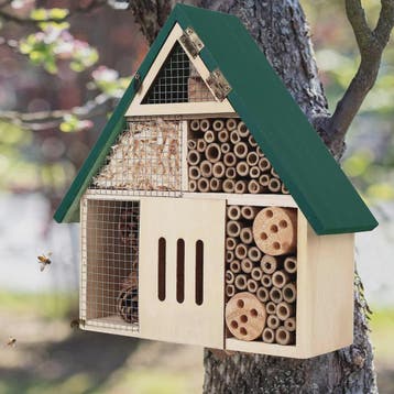 Houten Bijenhotel en Insectenhotel - Weerbestendig - Tuindec