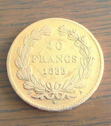 Frankrijk. Louis Philippe I. 40 Francs 1833-A, Paris