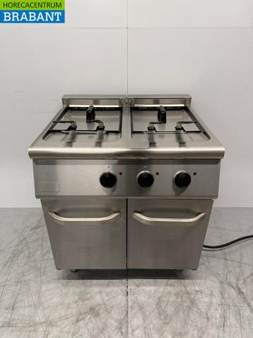 RVS Combisteel Dubbele Friteuse 2 x 18 liter 400V Horeca, Ophalen of Verzenden, Gebruikt