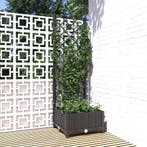 vidaXL Plantenbak met trellis zwart 40x40x121,5 cm PP, Tuin en Terras, Verzenden, Nieuw, Kunststof, Minder dan 60 cm