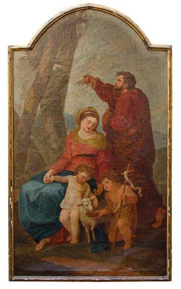 Angelica Kaufmann (1741-1807), Seguace di - Sacra Famiglia, Antiek en Kunst