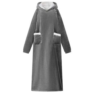 vidaXL Deken hoodie Donkergrijs M Fleece en Flanel, Verzenden, Nieuw
