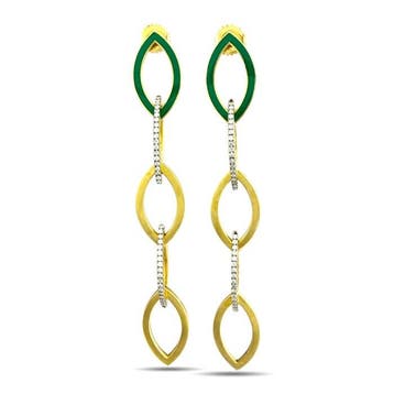 Oorbellen - 18 karaat Geel goud, Exclusieve 18-karaats, Sieraden, Tassen en Uiterlijk, Oorbellen, Nieuw