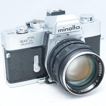 Minolta SR-T Super + Auto Rokkor-PF 58mm F1.4 Analoge camera, Nieuw