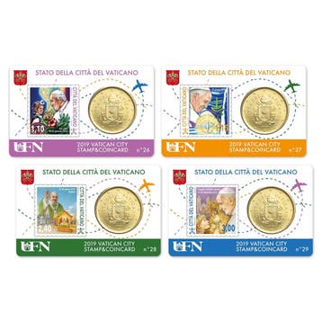 Vaticaan Coincard + Postzegel Set 2019 #2, Verzenden