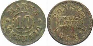 10 Pfennig ohne Jahr Georgsmarienhuette Consum Verein, Verzenden