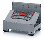Opvouwbare palletbox 800x600x730mm met 4 inwerpluiken,, Ophalen of Verzenden, Gebruikt