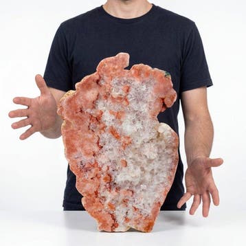 XL Roze Amethist - Slice - 45x27x2 cm- 4.2 kg