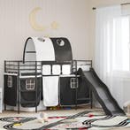 vidaXL Loftbed voor Kids Zwart 100 x 190 cm Metaal, Verzenden, Nieuw, Zwart, Metaal