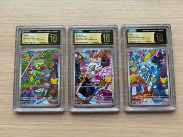 Pokémon - 3 Graded card - First Partner Illustration, Nieuw