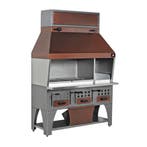 GGM Gastro | Wand-houtskoolgrill - 1600x750x2350mm - RVS |, Verzenden, Nieuw in verpakking, Fornuis, Frituur en Grillen