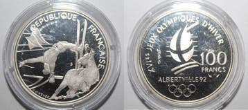 France Frankreich 100 Francs 1990 Typ Alberville 1992 Akr..., Verzenden