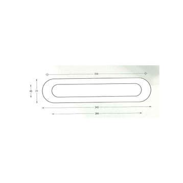 Intersteel Briefplaat ovaal met veer - chroom mat, Verzenden, Nieuw