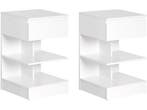 SoBuy Lot de 2 Bijzettafel, Nachtkastje met 1 Lade & 3, Verzenden, Nieuw