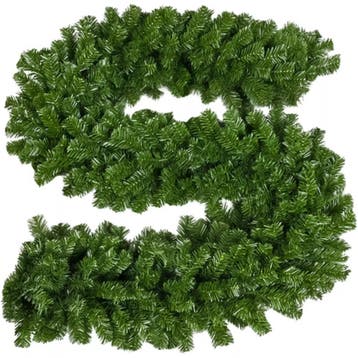 Ruhhy kerstguirlande 270 cm – volle groene kerstslinger m., Diversen, Ophalen of Verzenden, Nieuw