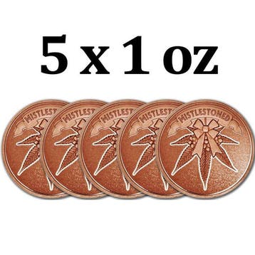 Verenigde Staten. 1 Onza 5 x 1 oz Cannabis Mistlestoned 999
