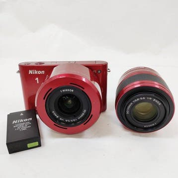 Nikon 1 J1 + Nikkor1 10-30 + Nikkor1 30-110 Digitale camera, Nieuw