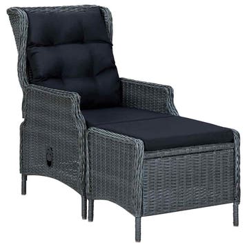 PE Rattan Tuinstoel - Set - 59% Korting, Ophalen of Verzenden, Gebruikt, Wicker, Verstelbaar
